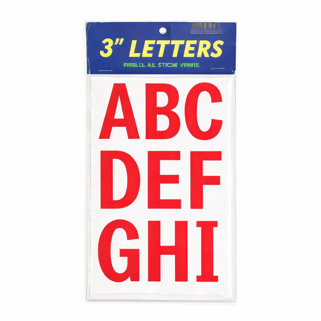 3" Adhesive Letters - Red