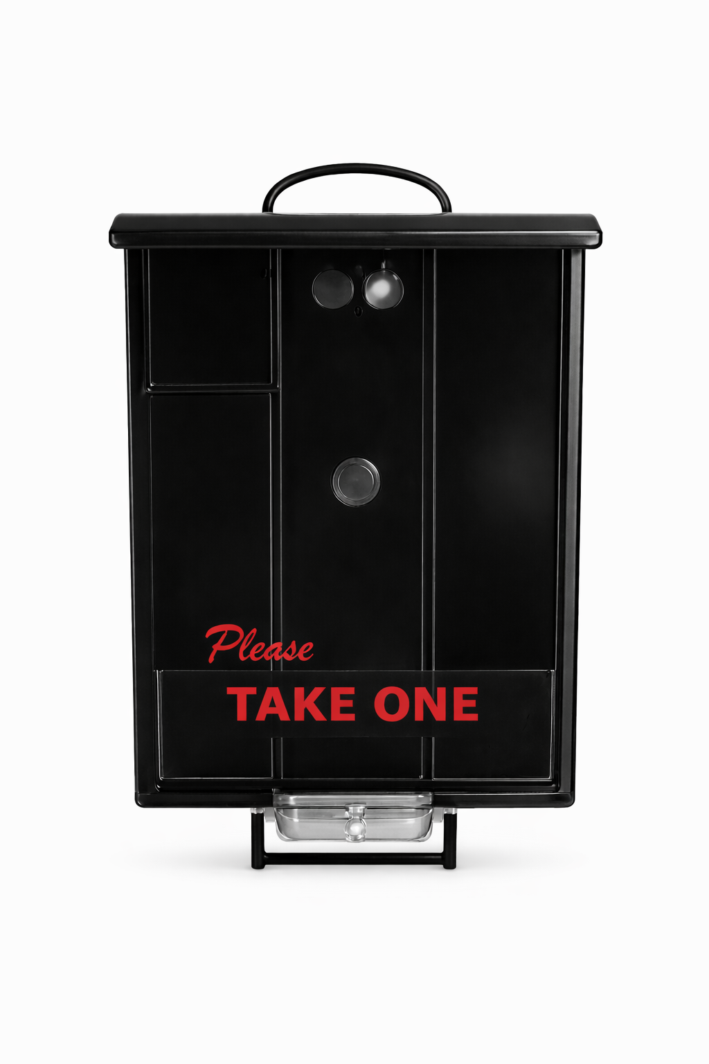 40" Brochure Box w/ Stake - Black