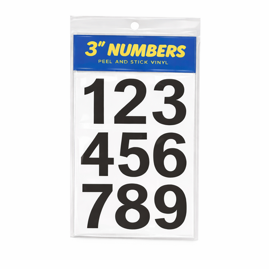 3" Adhesive Numbers - Black