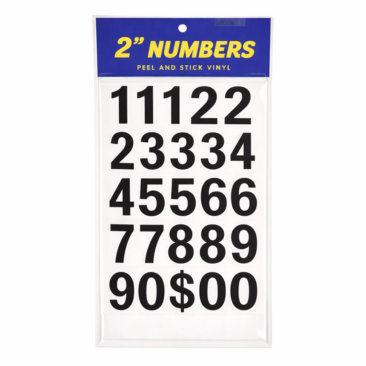 2" Adhesive Numbers - Black