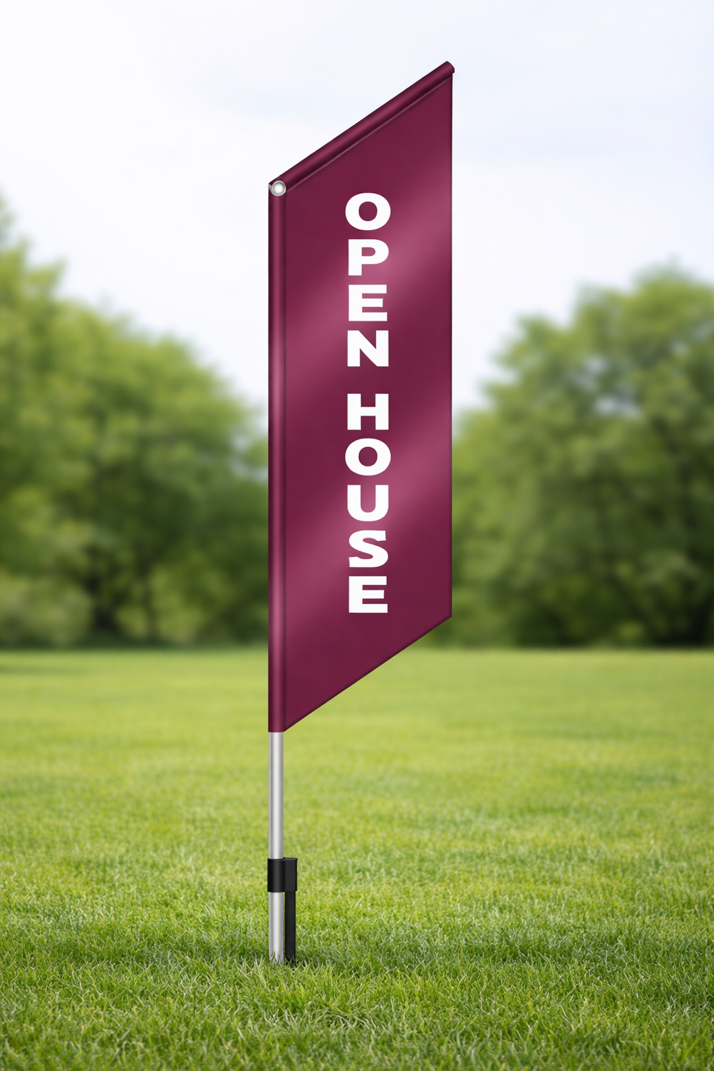 90" Open House - Burgundy Sail w/ Stake
