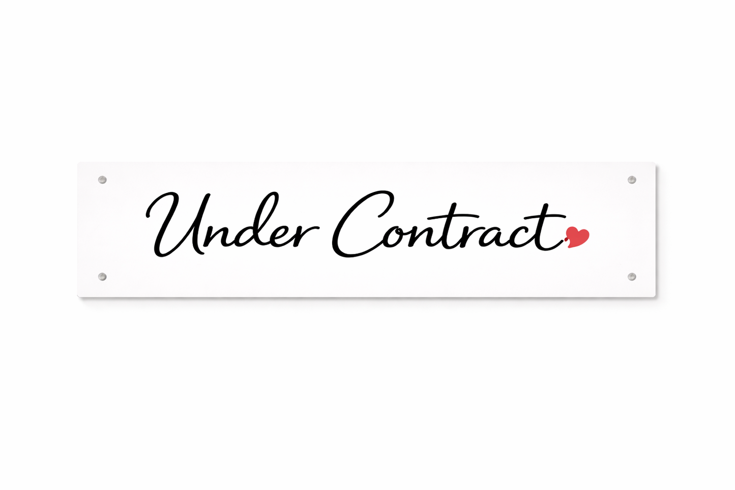 6x24" Non-Corrugated Rider - Script Heart - Under Contract