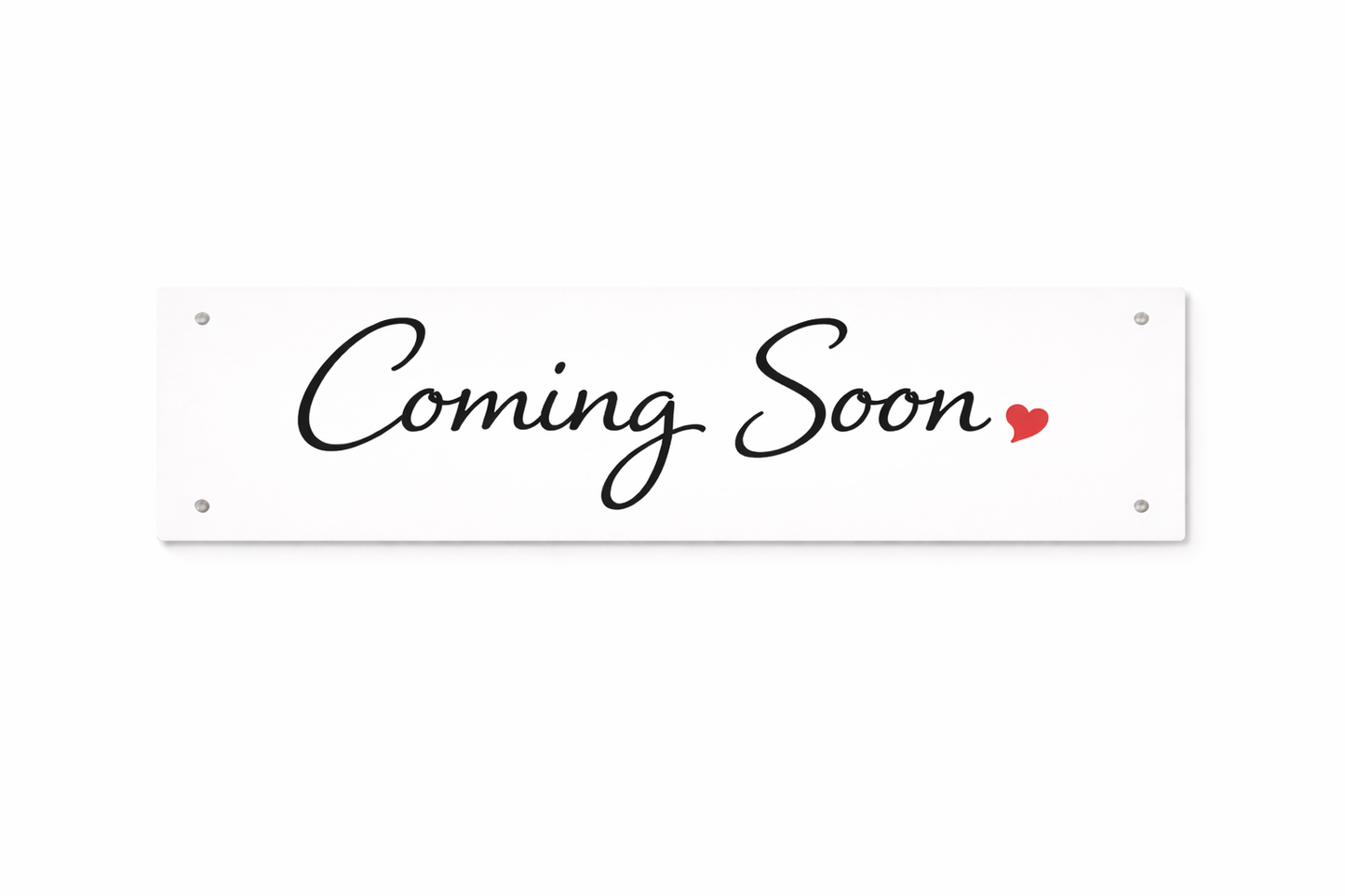 6x24" Non-Corrugated Rider - Script Heart - Coming Soon