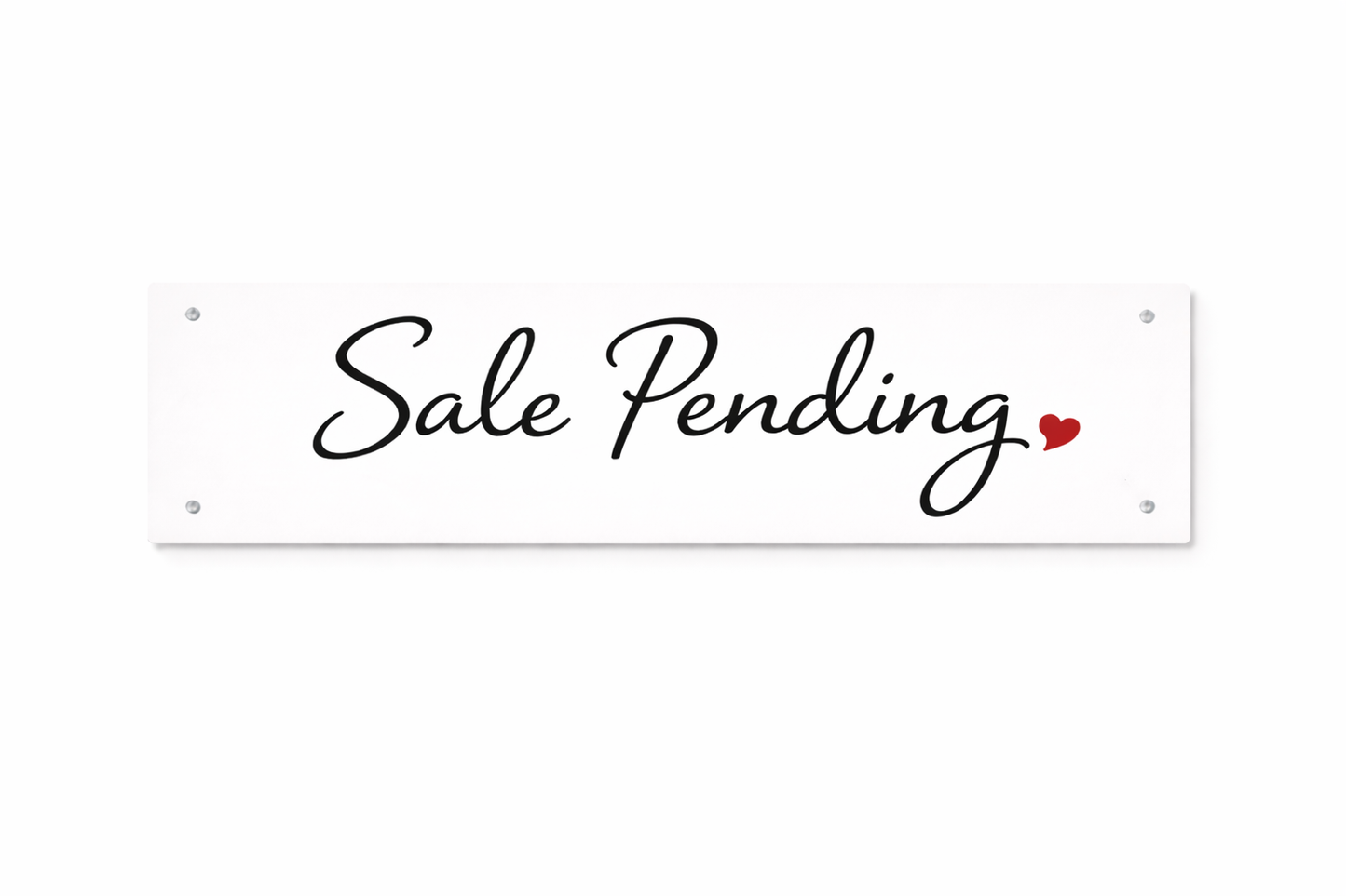 6x24" Non-Corrugated Rider - Script Heart - Sale Pending