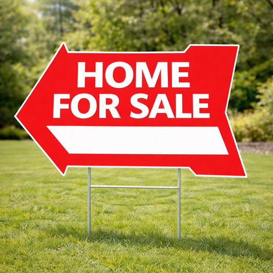 18x24" LG - Red Arrow - Home For Sale w/ Blank