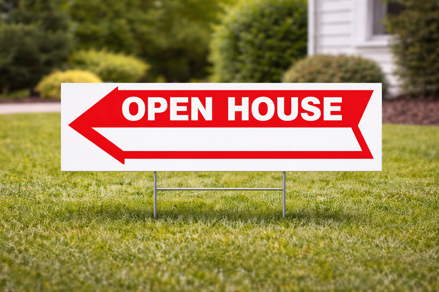 8x24" M - Rider - Red - Open House Arrow w/ Blank