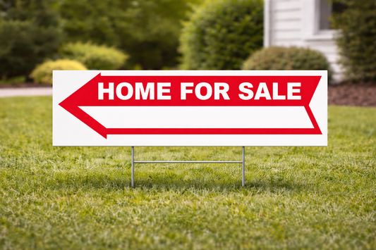 8x24" M - Rider - Red - Home For Sale Arrow w/ Blank