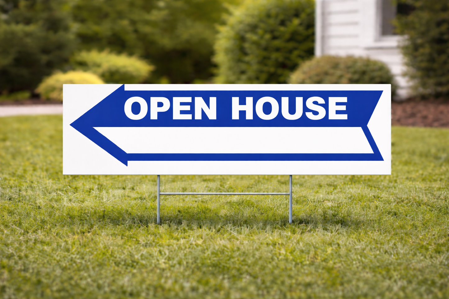 8x24" M - Rider - Blue - Open House Arrow w/ Blank
