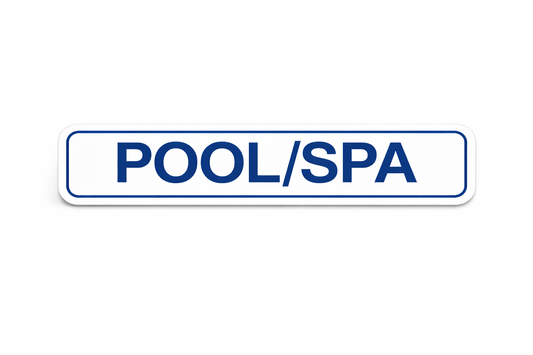 6x24" Non-Corrugated  Rider - Blue - Pool/Spa - ( Seasonal Sale )