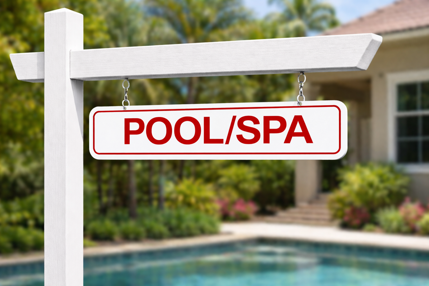 6x24" Non-Corrugated Rider - Red - Pool/Spa - ( Seasonal Sale )