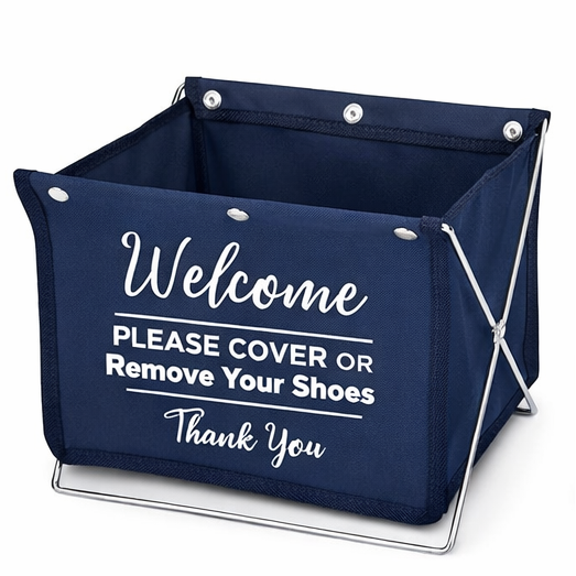 Foldable - Shoe Cover Bin - Blue