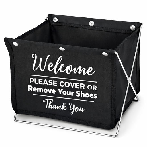 Foldable - Shoe Cover Bin - Black