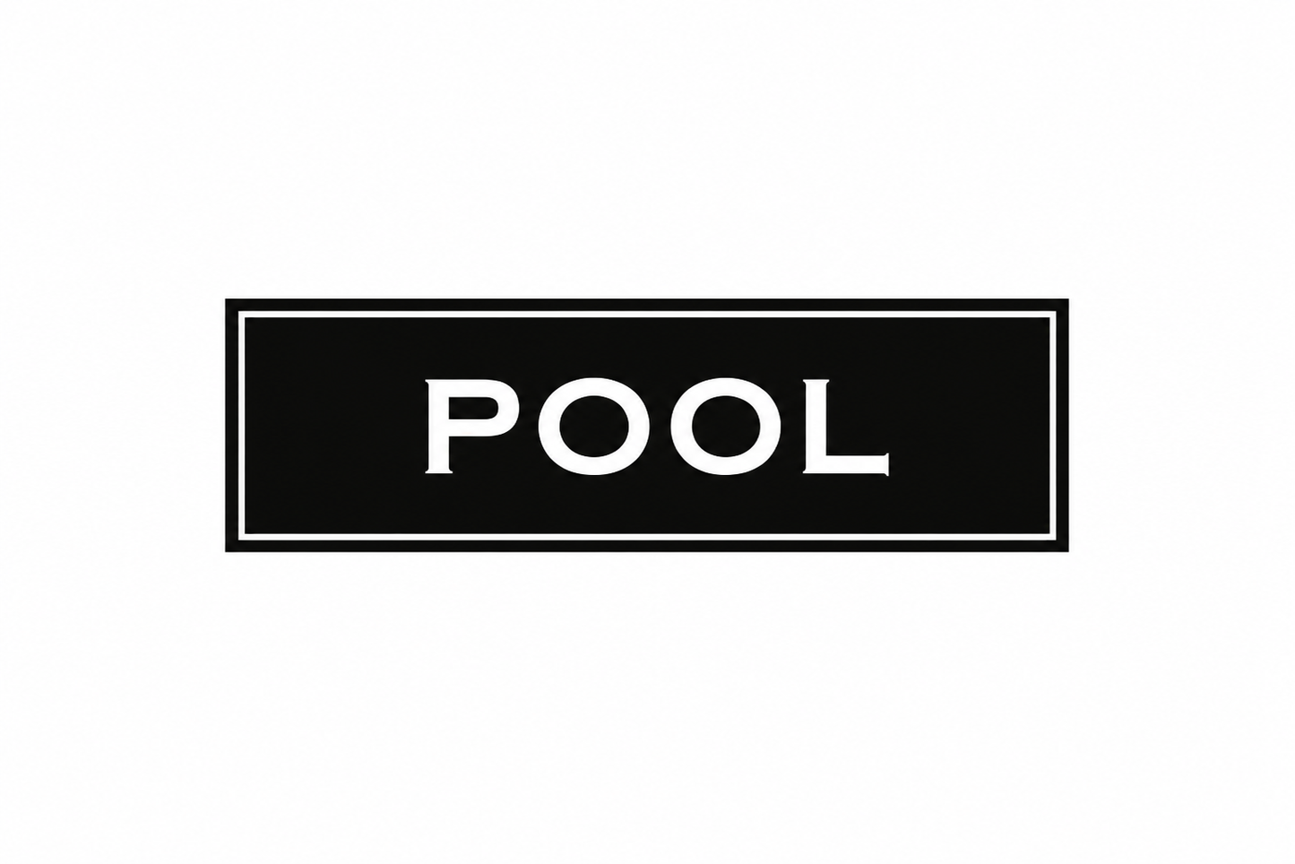 6x24" Non-Corrugated Rider - Black & White - Pool