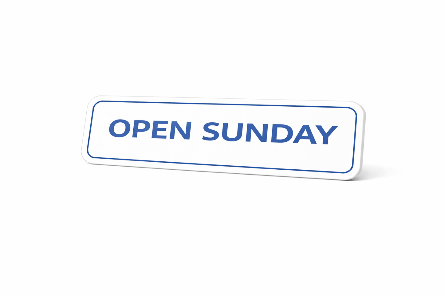 6x24" Non-Corrugated Rider - Blue - Open Sunday - ( Seasonal Sale )
