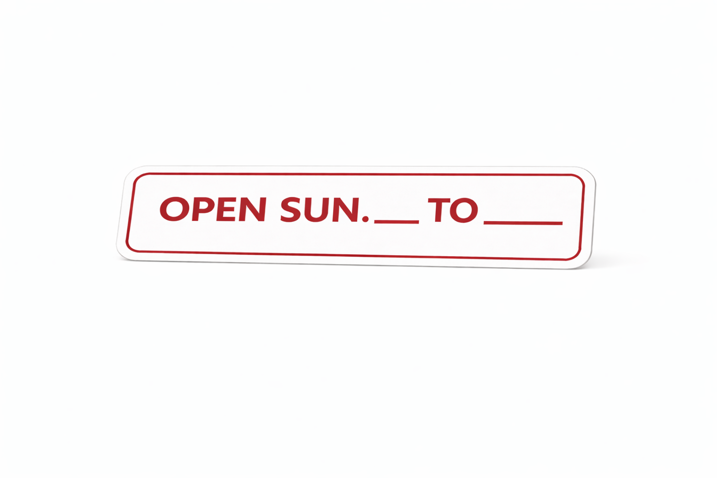 6x24" Non-Corrugated Rider - Red - Open Sun __ - __ - ( Seasonal Sale )