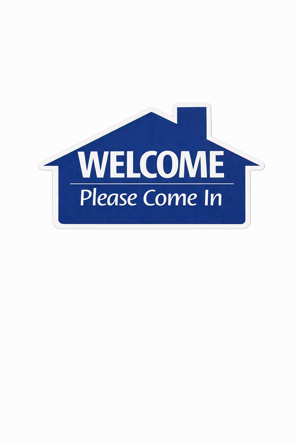 18x24" Blue House - Welcome, Please Come In - ( Seasonal Sale )