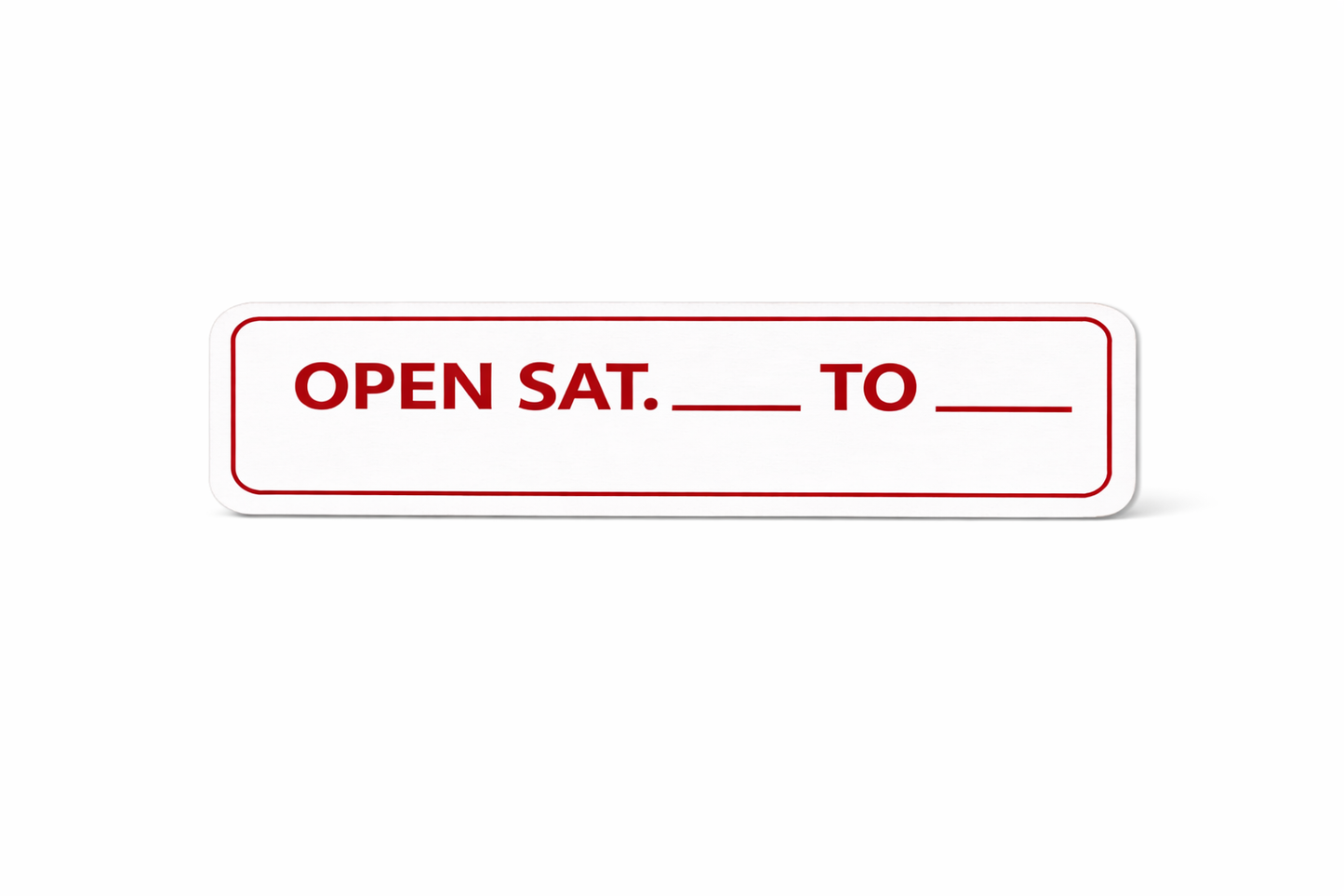 6x24" Non-Corrugated Rider - Red - Open Sat __ - __ ( Seasonal Sale )