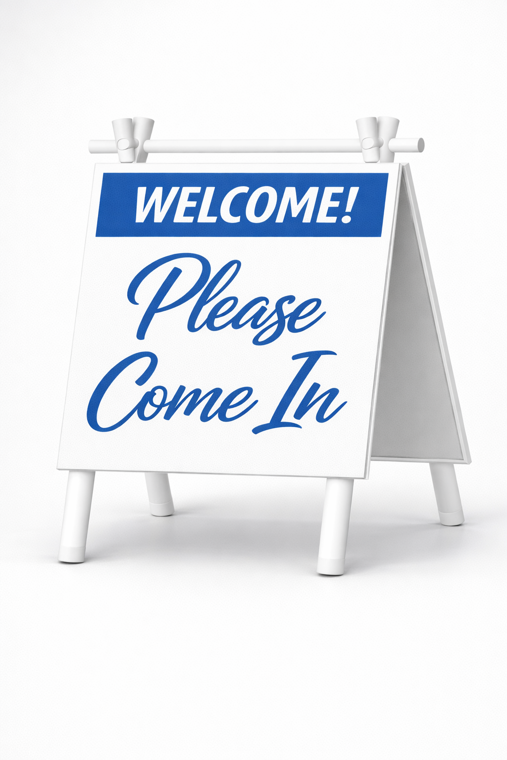 18x24" Blue - Mini Square A-Frame - Welcome Please Come In