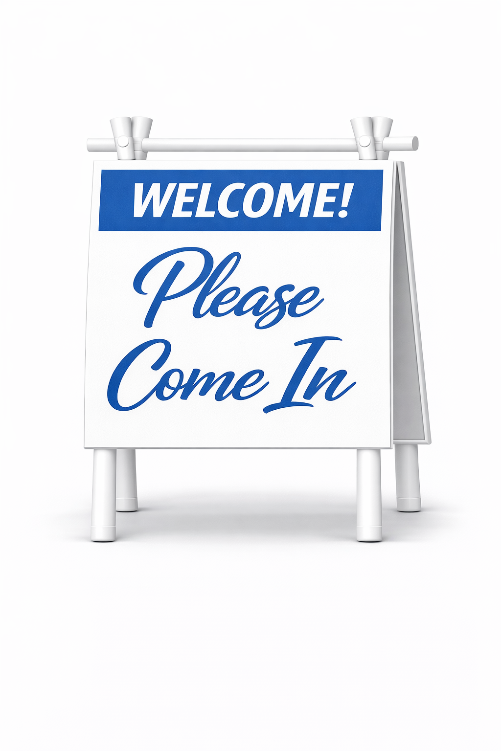 18x24" Blue - Mini Square A-Frame - Welcome Please Come In