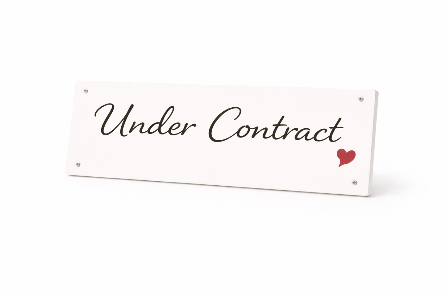 6x24" Non-Corrugated Rider - Script Heart - Under Contract