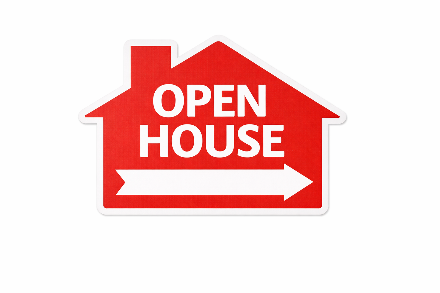 18x24" Red House - Open House w/ Blank Arrow