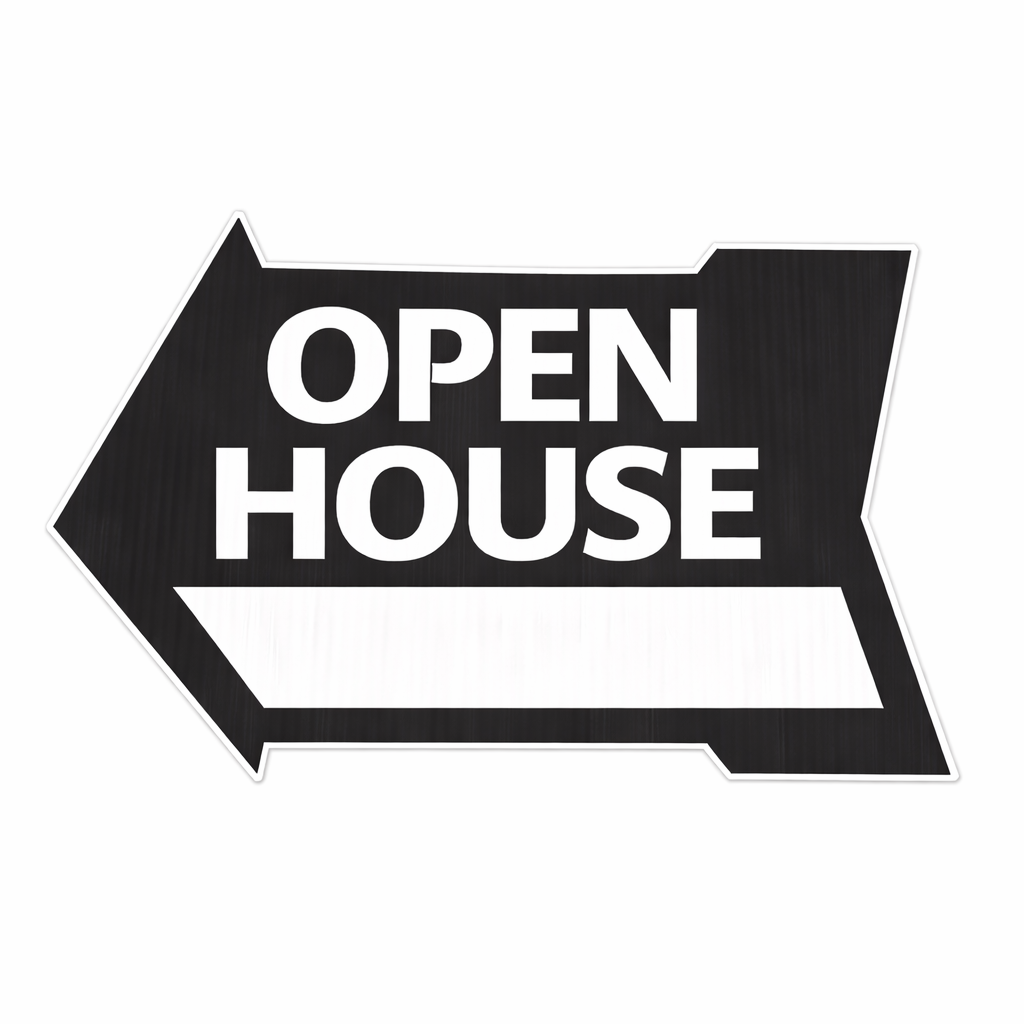 18x24" LG - Black/White Arrow - Open House w/ Blank