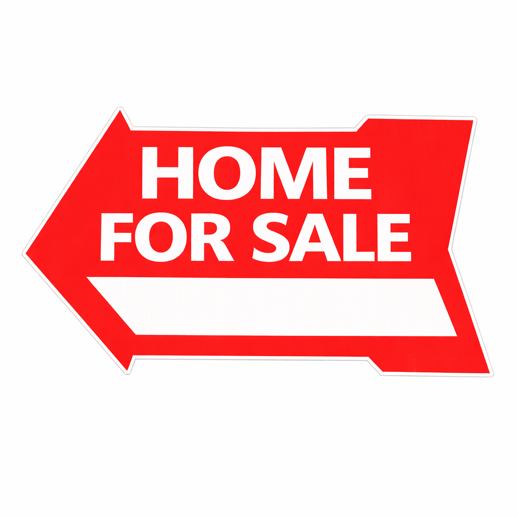 18x24" LG - Red Arrow - Home For Sale w/ Blank